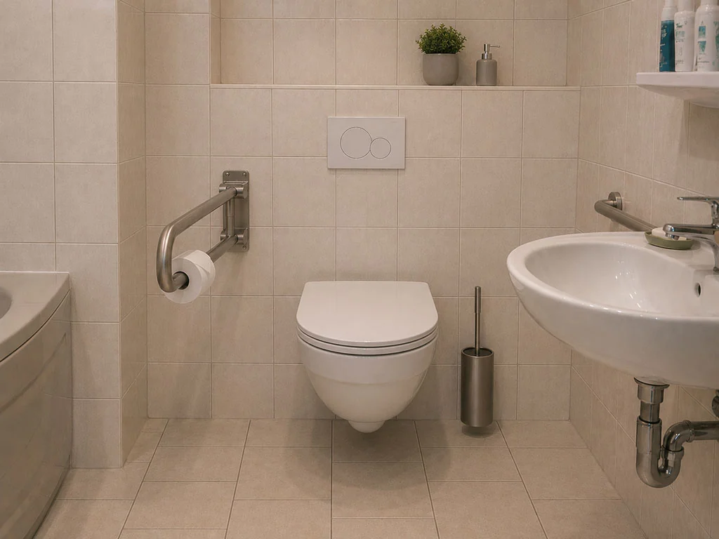 Nachher: WC mit Haltemöglichkeit